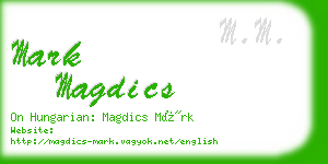 mark magdics business card